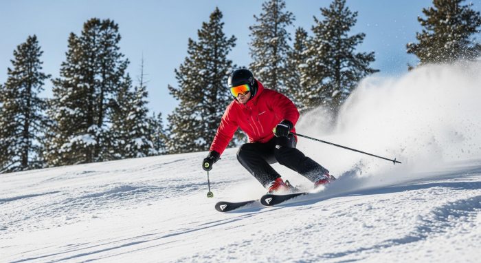 Man skiing on a slope